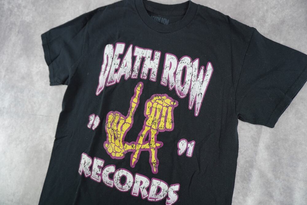 Death Row Records LA Skeleton Hands Graphic Tee Size M